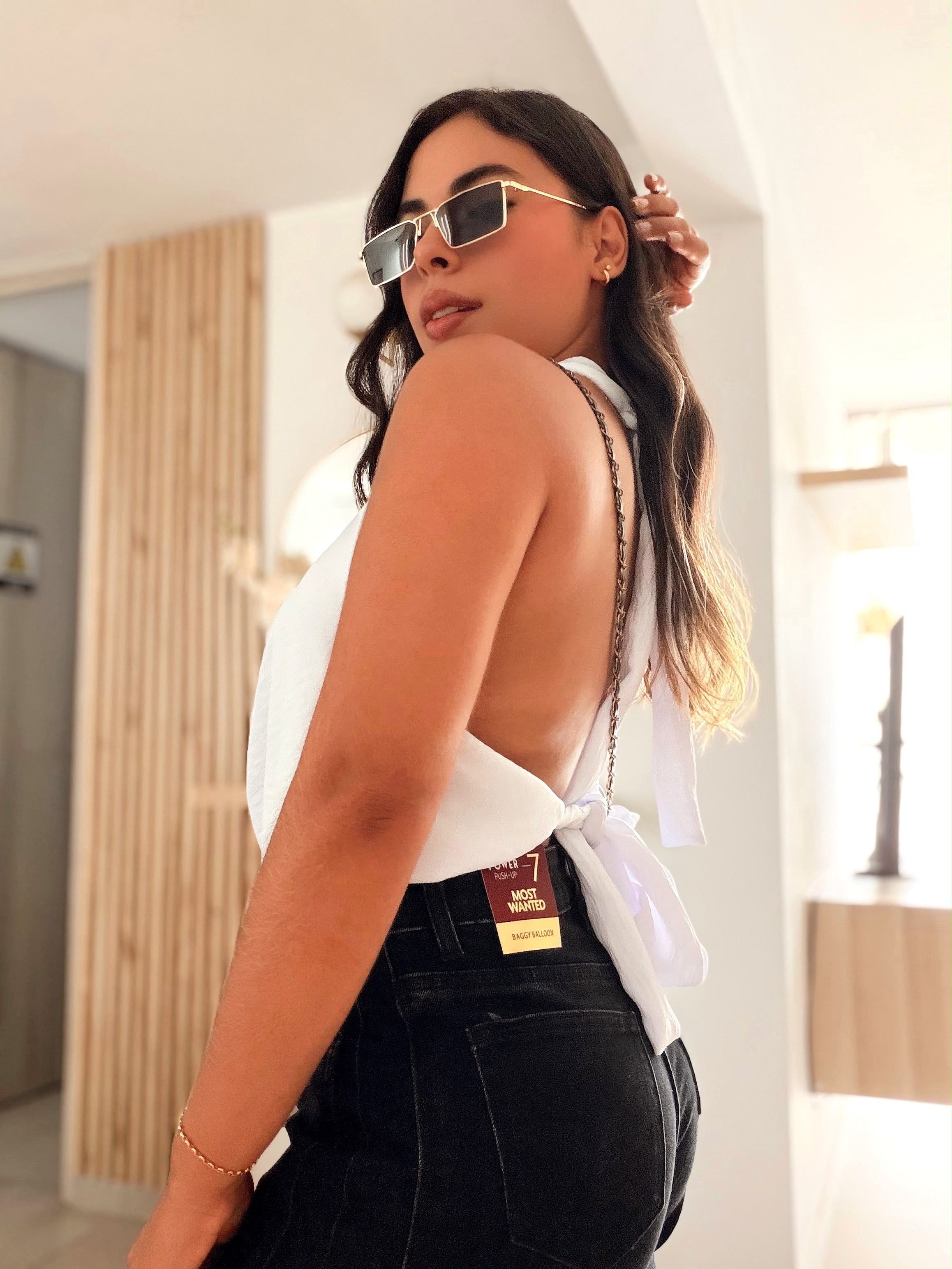Blusa cowl neck