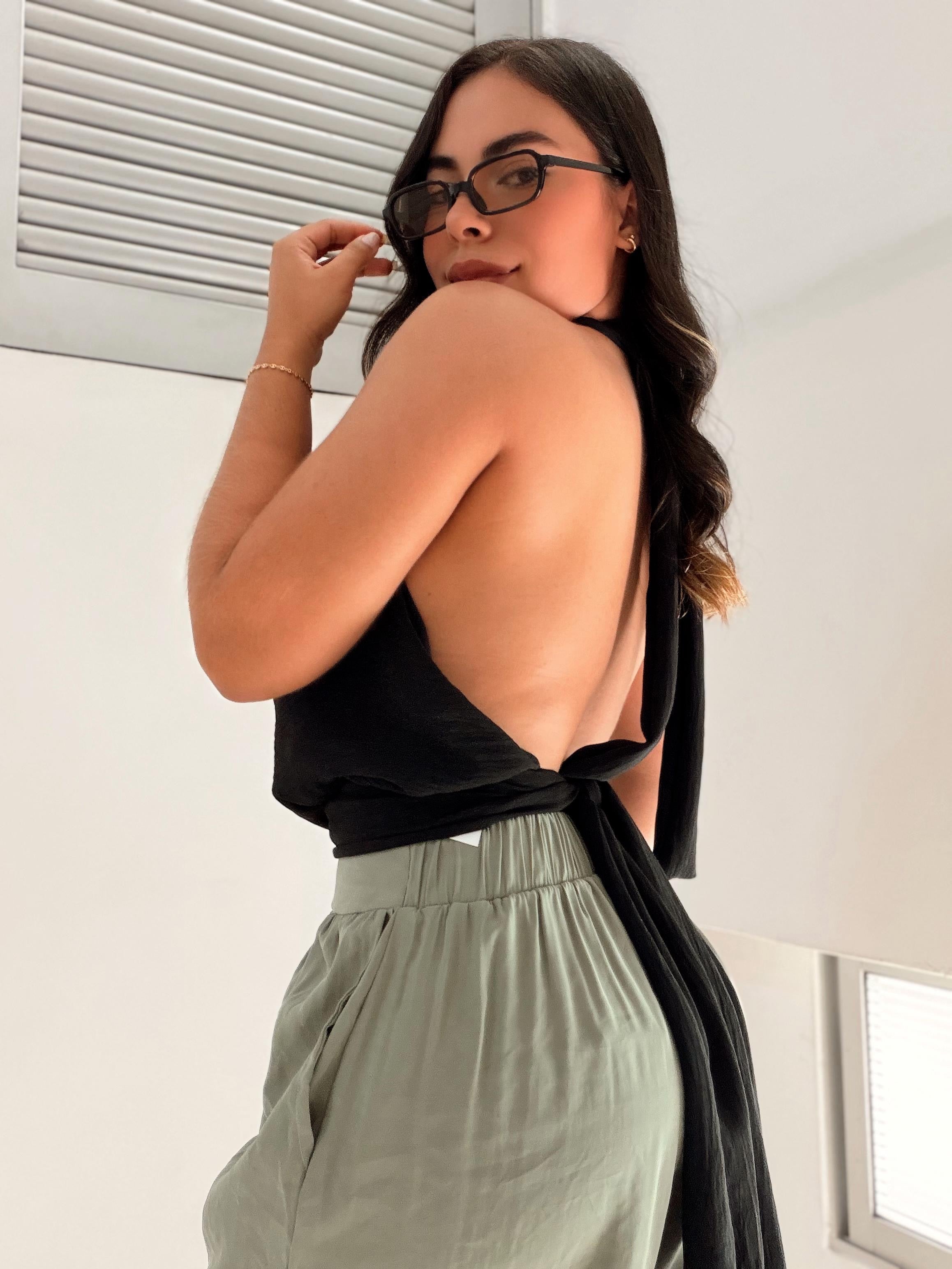 Blusa cowl neck