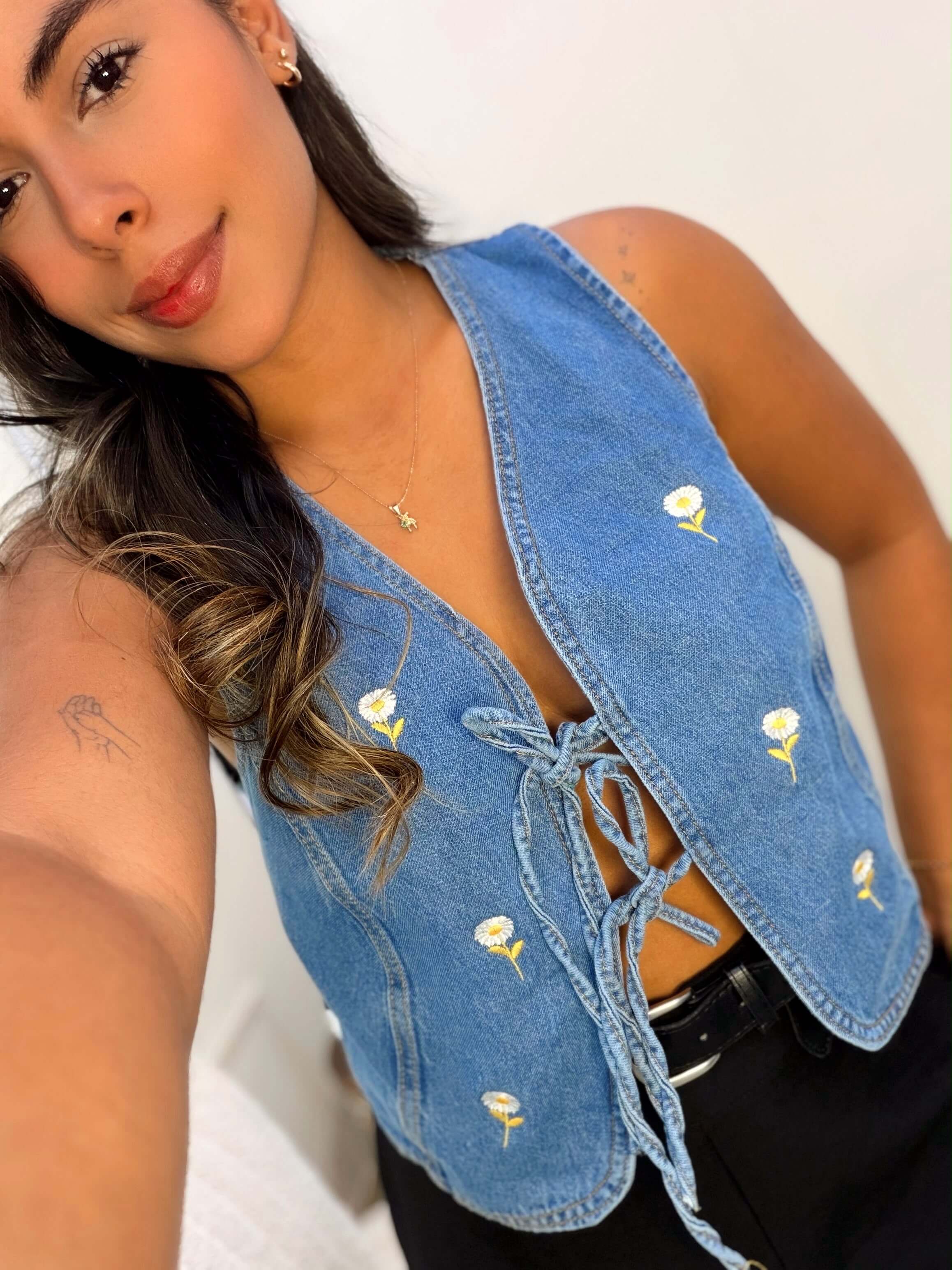 Chaleco Boho Denim