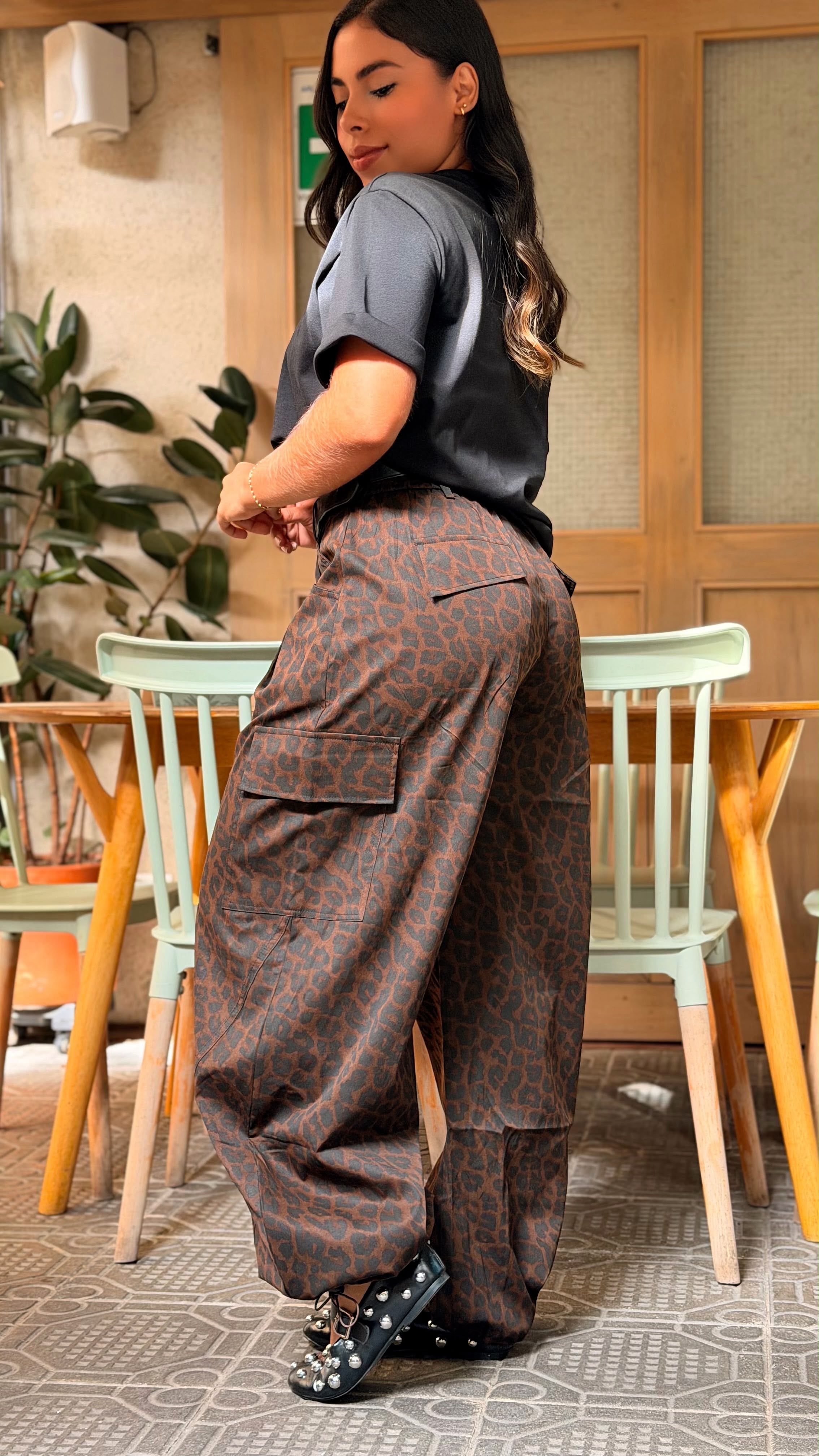 Pantalón Balloon Animal Print