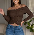 blusa escote bandeja