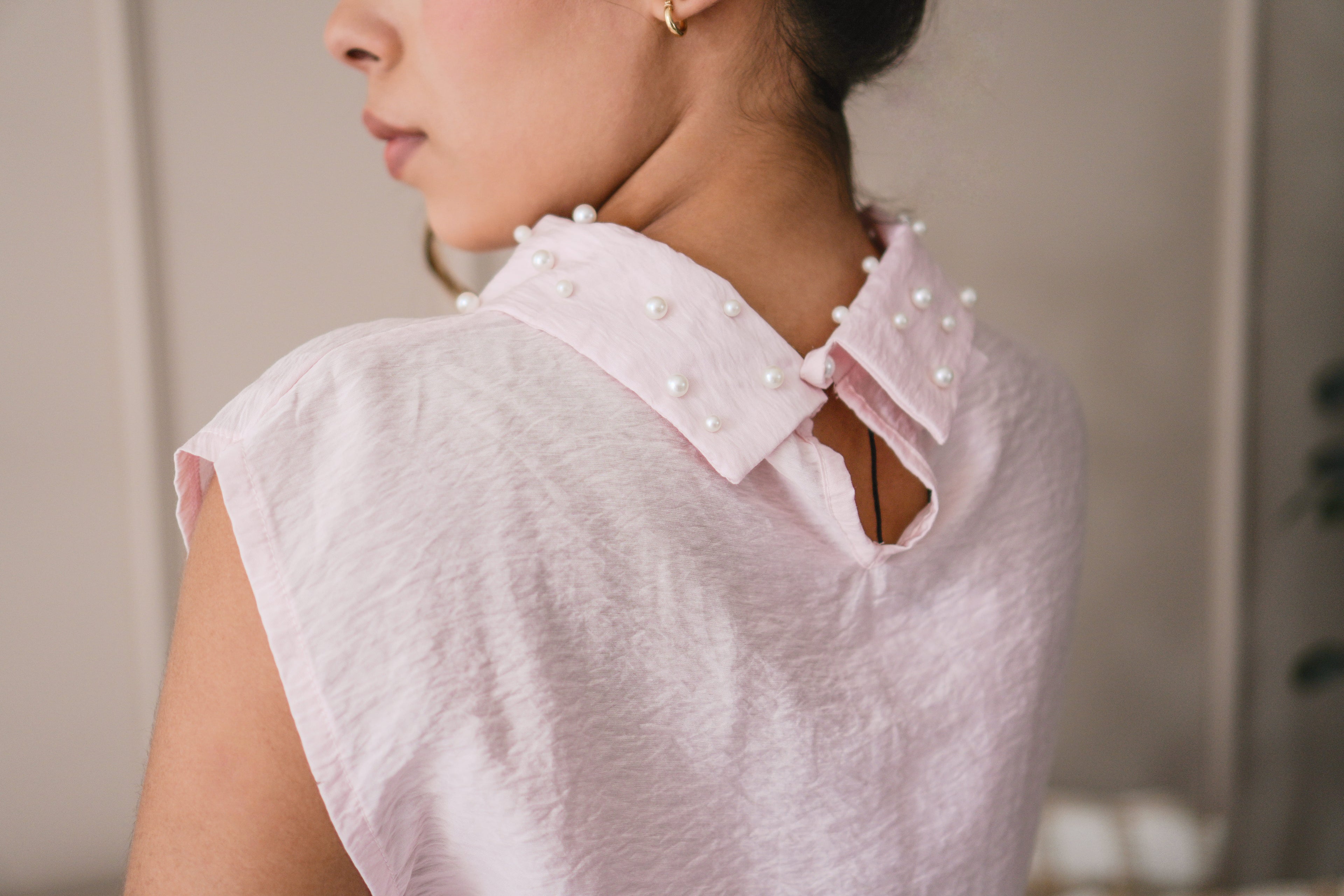 Blusa con perlas