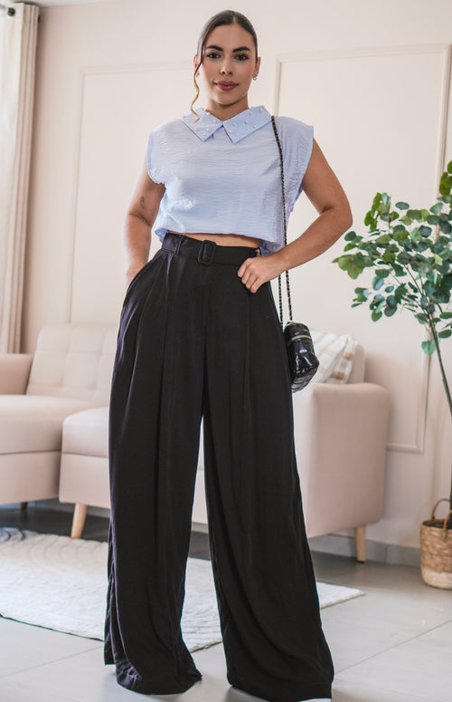 Blusa con perlas