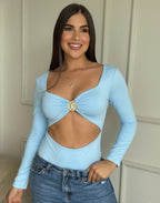 Body manga larga hebilla