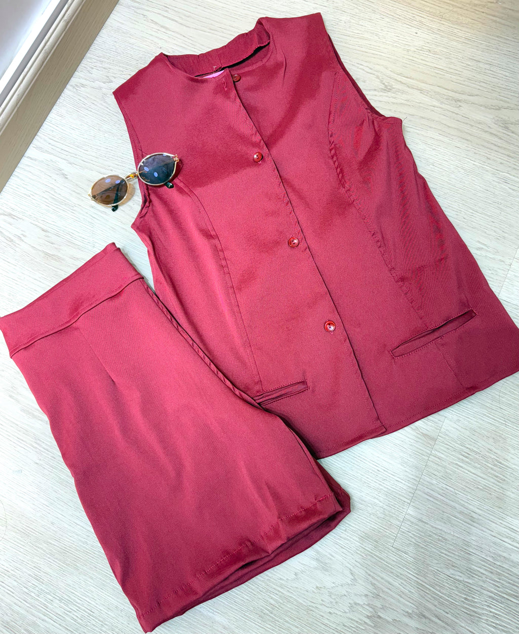 set de chaleco y short