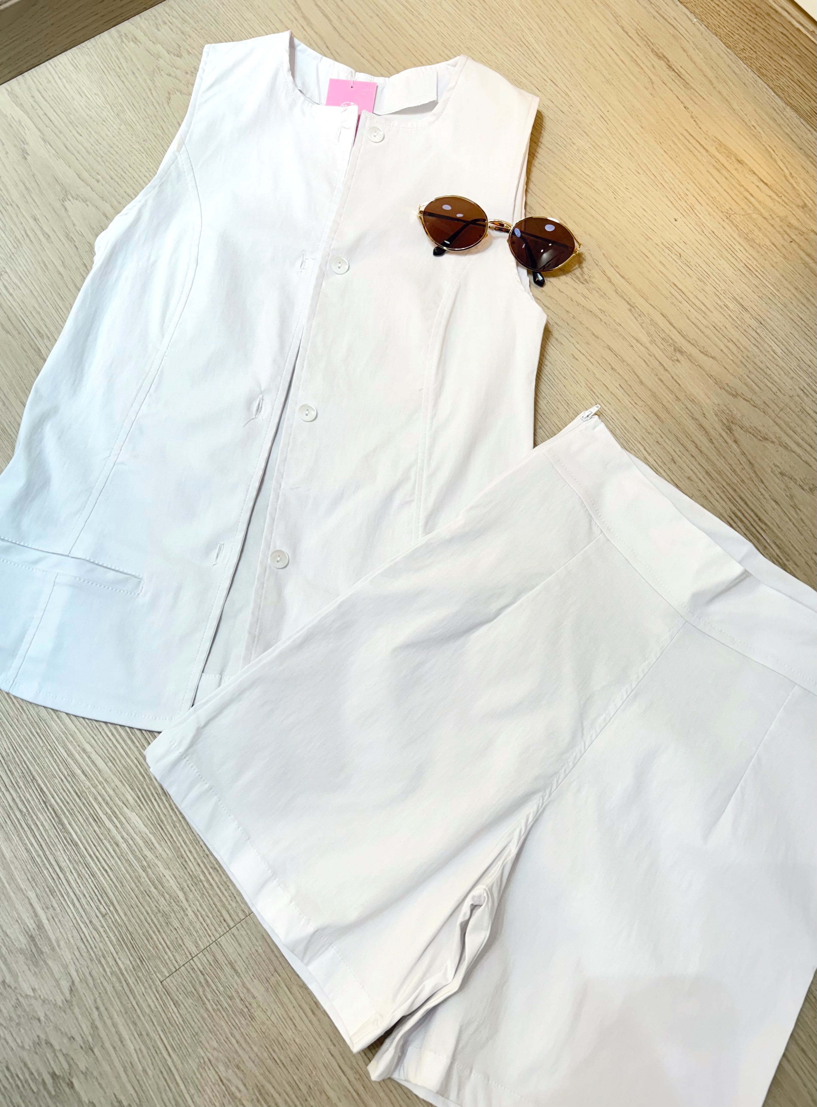 set de chaleco y short