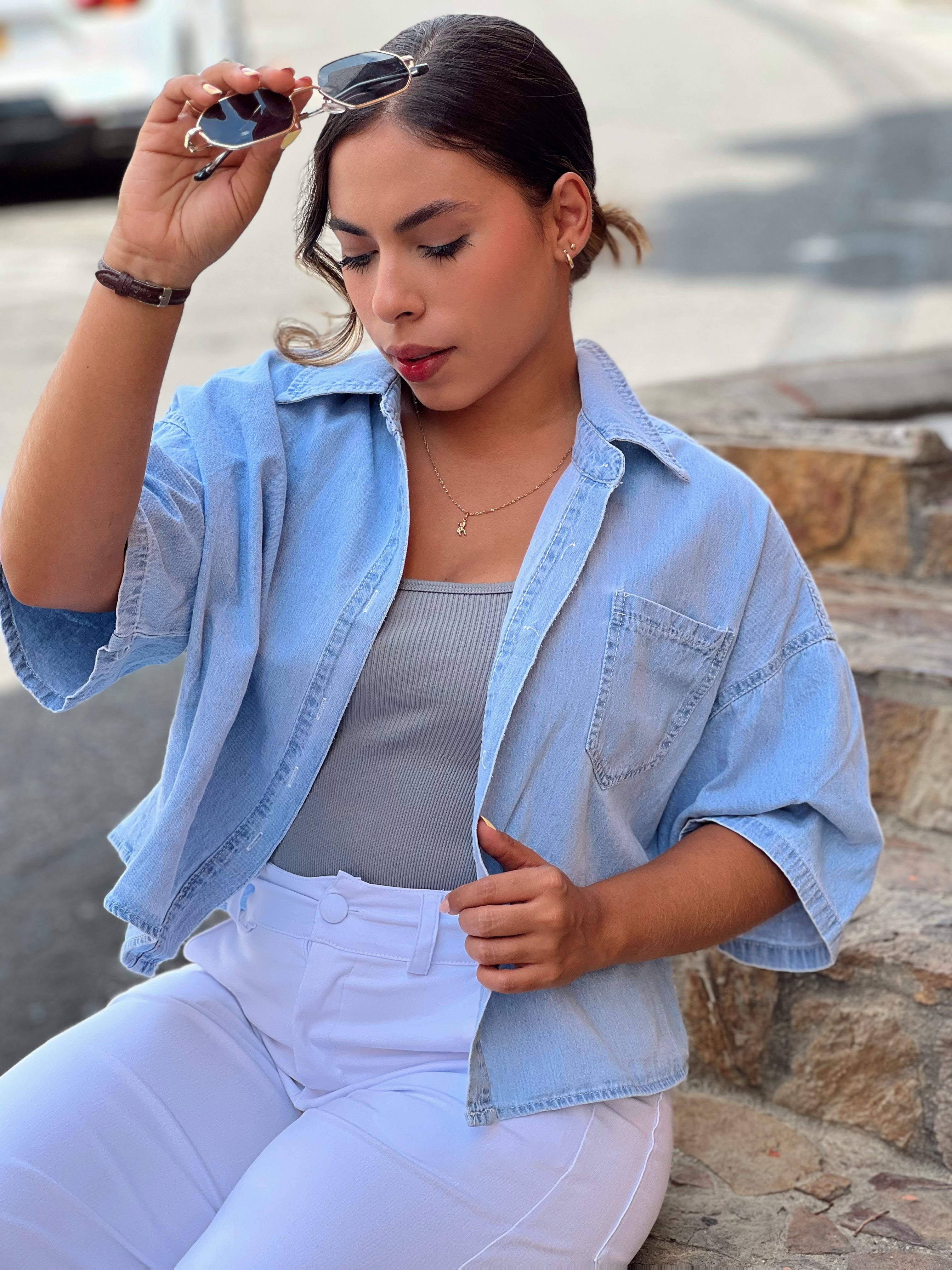 Camisera en indigo