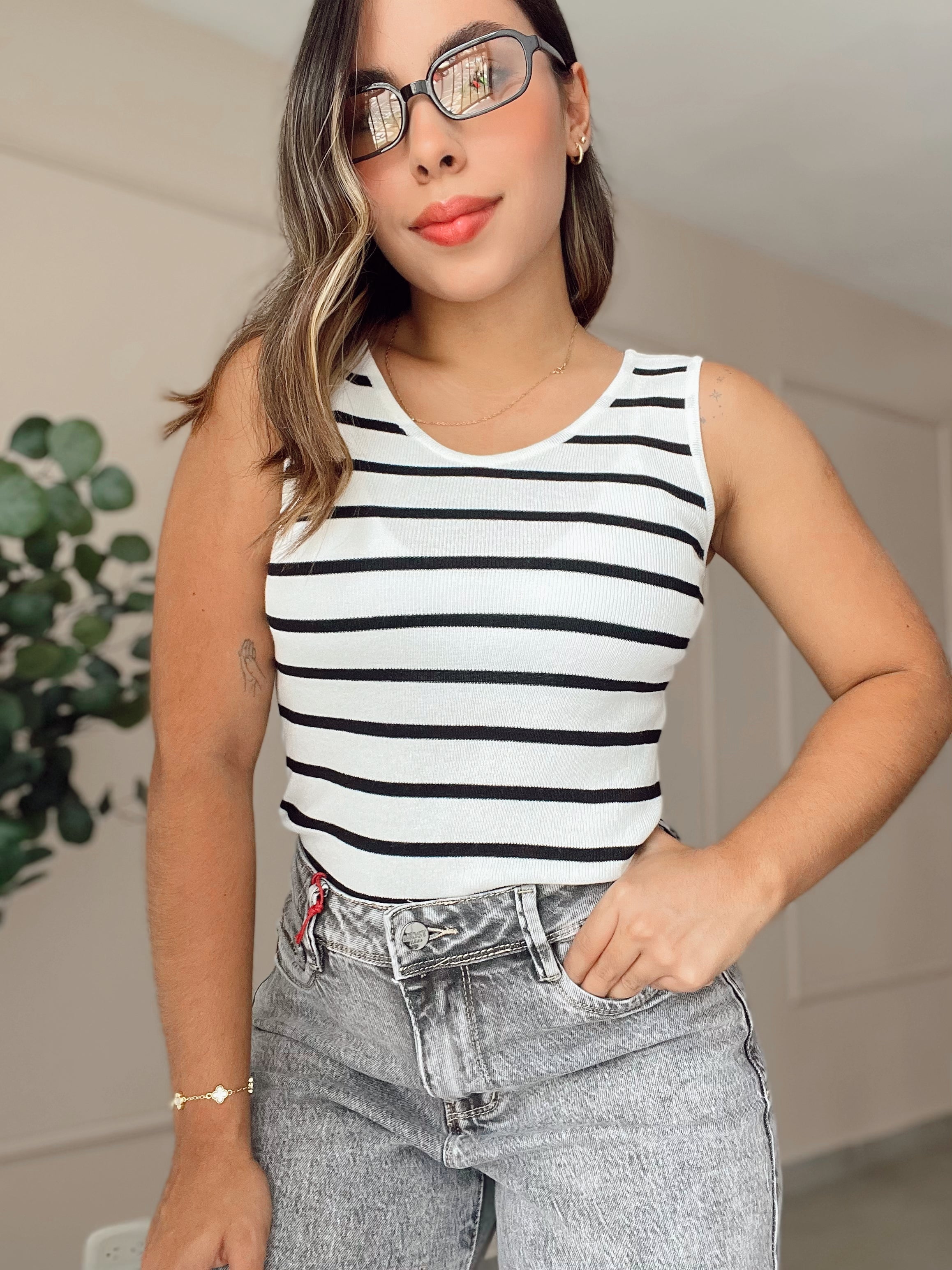 Blusa hilo a rayas