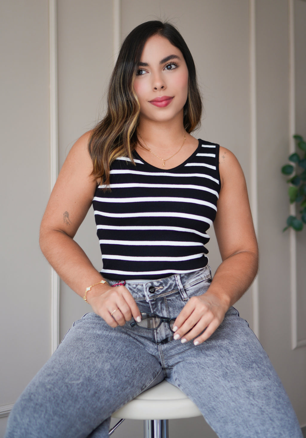 Blusa hilo a rayas