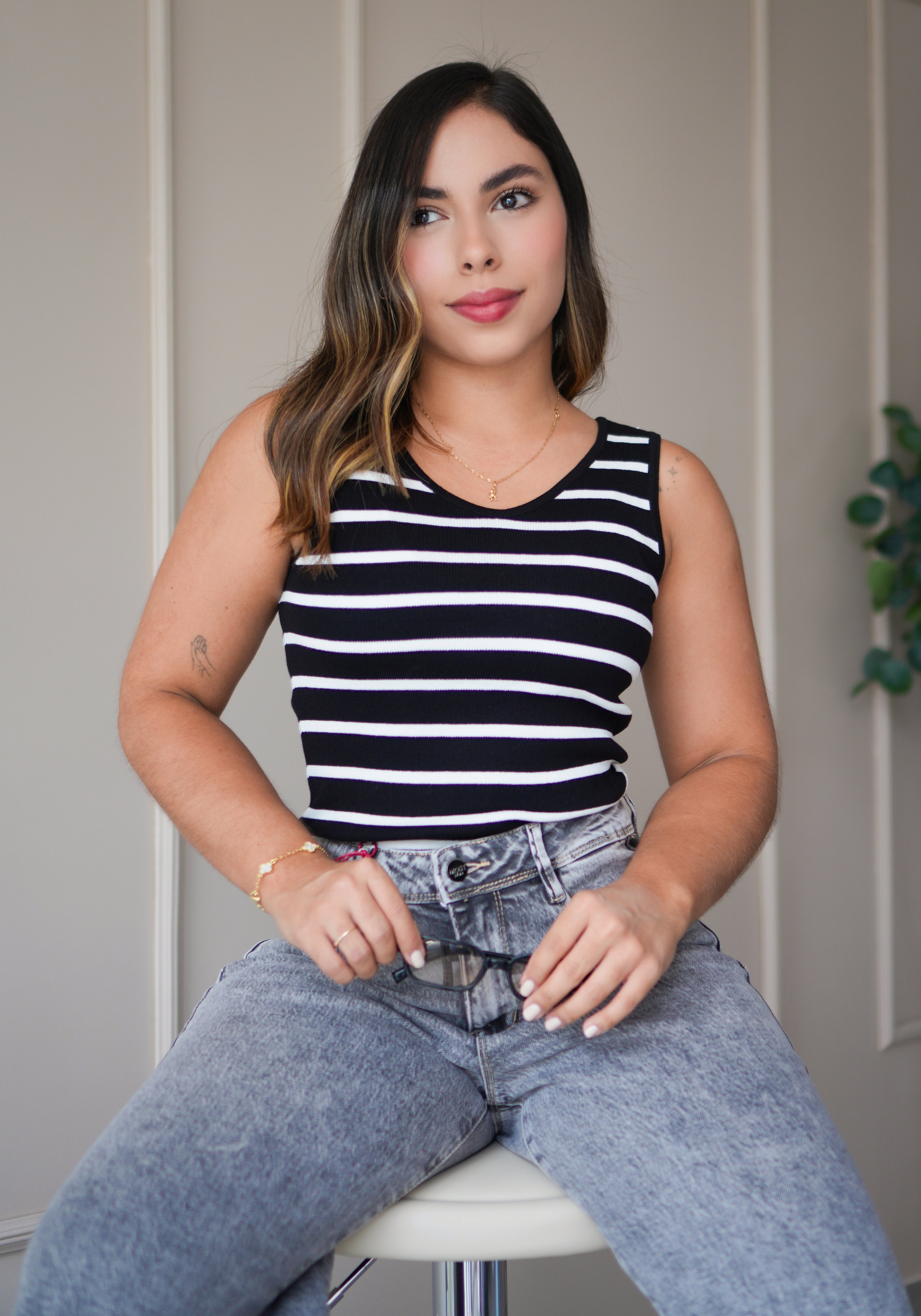 Blusa hilo a rayas