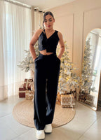 SET Pantalon y chaleco asimetrico.