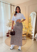 Falda Midi Safari Chic.