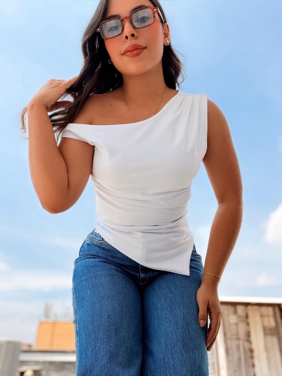 BLUSA ASIMETRICA SENSUELL - abbi tienda