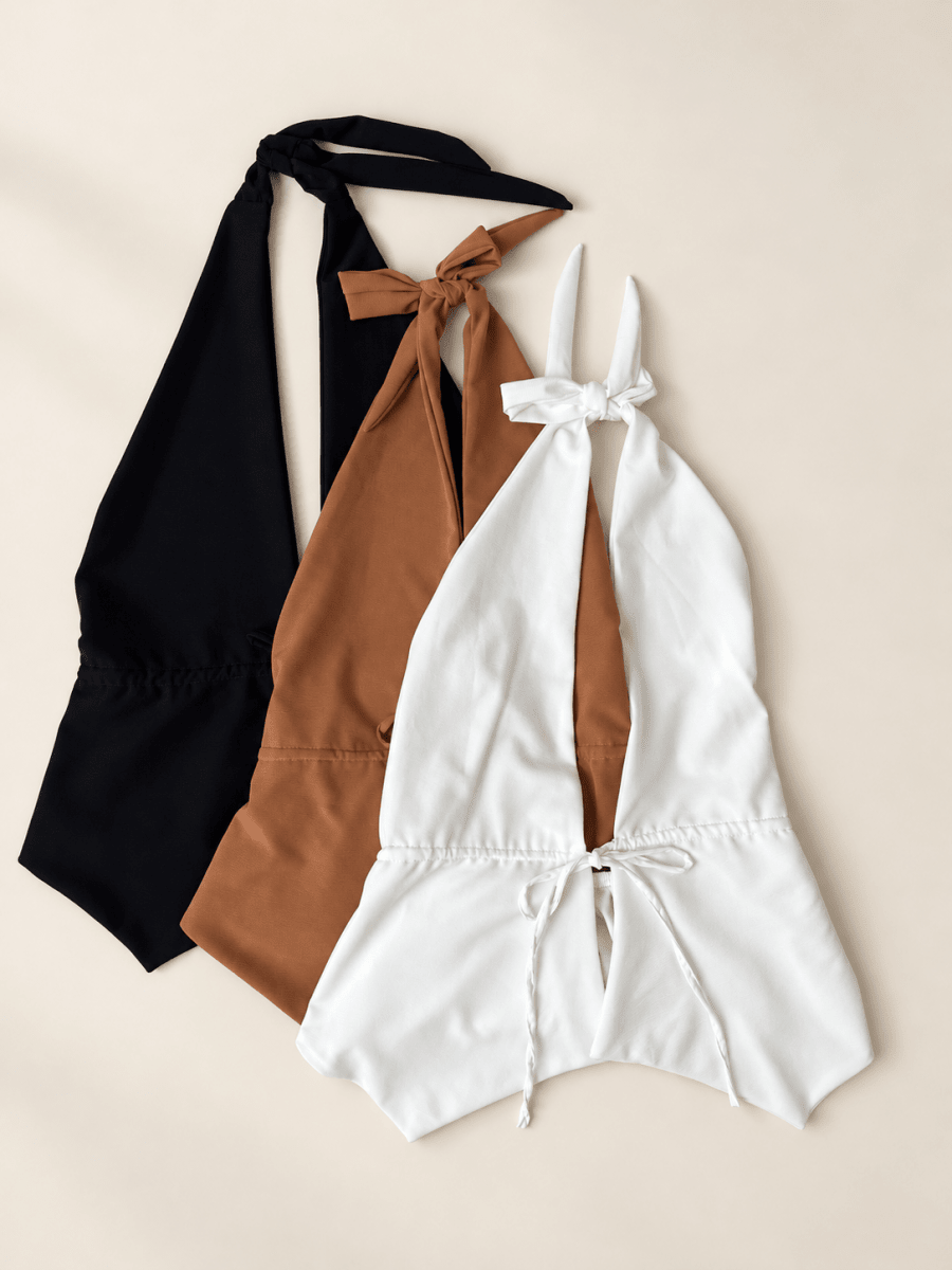 Blusa Halter Escote V - abbi tienda