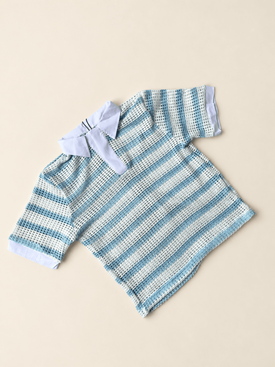Blusa Tejida Crochet Bicolor - abbi tienda