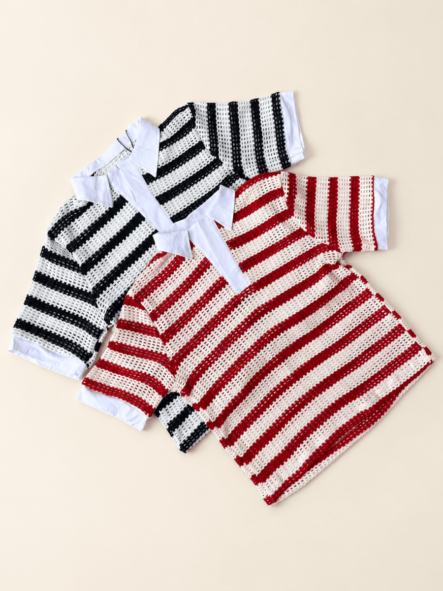 Blusa Tejida Crochet Bicolor - abbi tienda