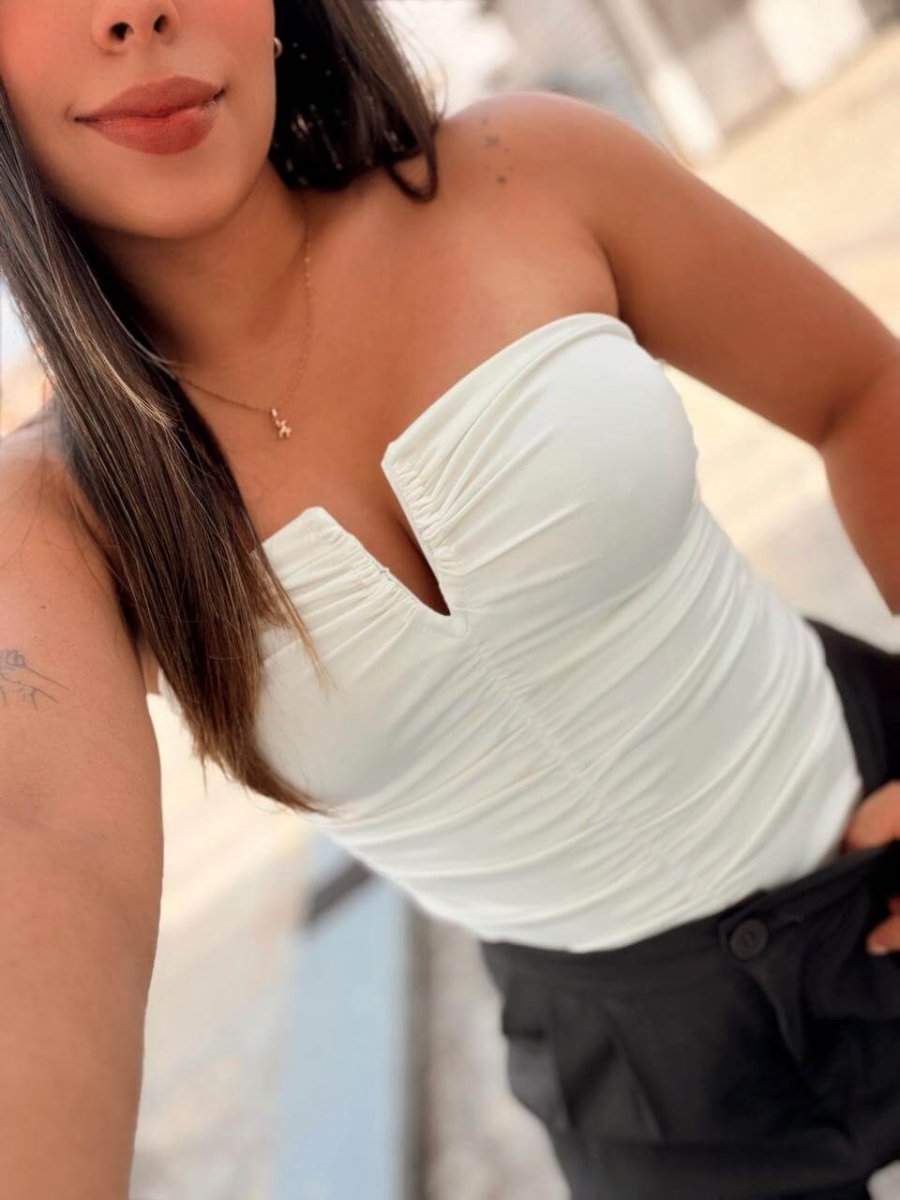 Body Strapless Escote Corazón - abbi tienda