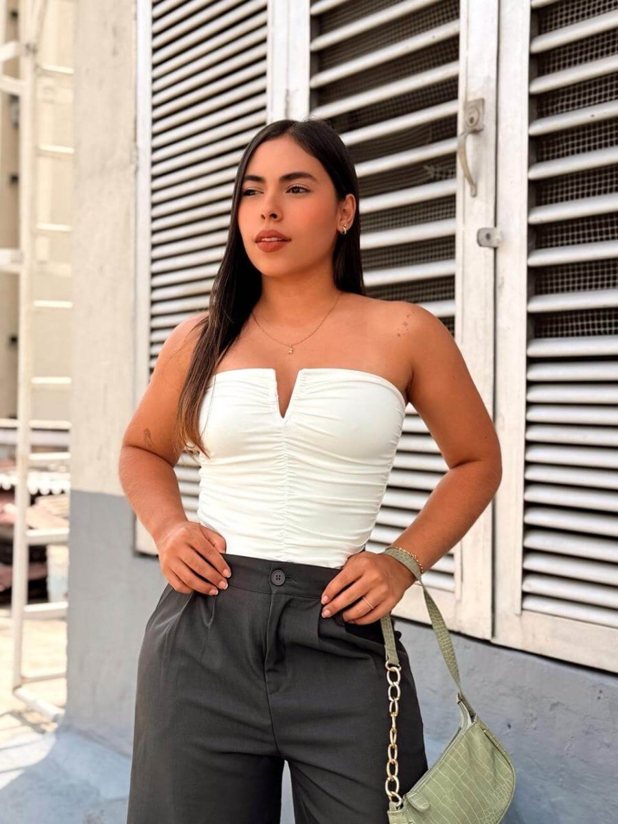 Body Strapless Escote Corazón - abbi tienda