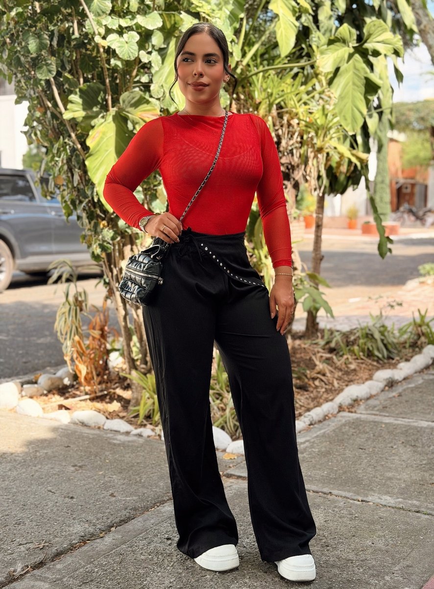 Pantalón Wrap Eyelet - abbi tienda