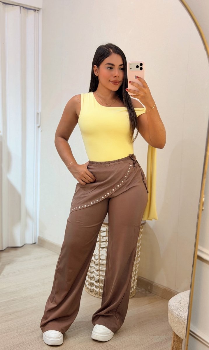 Pantalón Wrap Eyelet - abbi tienda